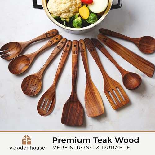 Wooden Spoons for Cooking (12 Count)