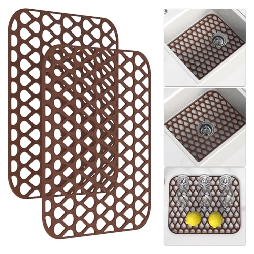 TOOVEM 13.6 ''x 11.6''Sink Protector for Kitchen (2 Count)