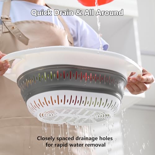 2 Pack Collapsible Silicone Colander Strainer (2 Count)