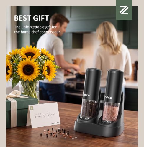 Electric Rechargeable Salt and Pepper Grinder Set (95 95)