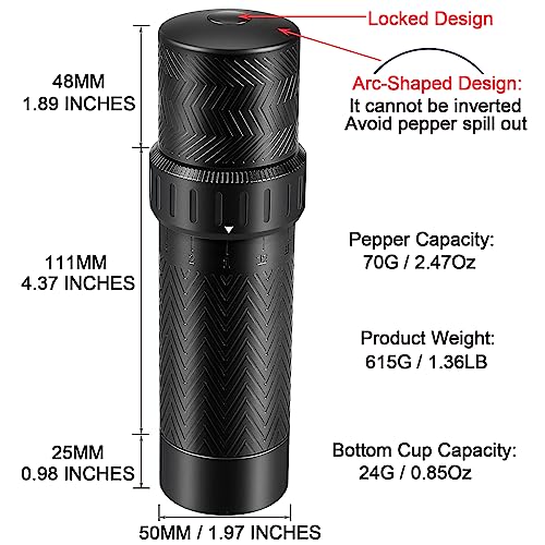 Heavy Duty Manual Pepper Grinder Mill Adjustable Coarseness