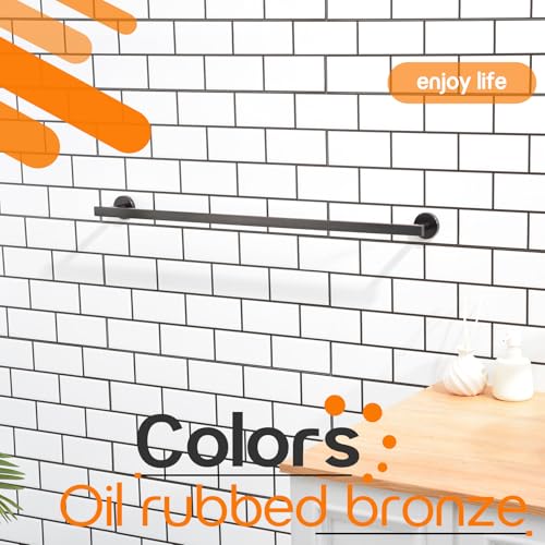 32 Inch Bathroom Towel Bar Bath Towel Rack Kitchen Towel Holder Long Towel Rails Wall Mounted SUS304 Stainless Steel Oil Rubbed Bronze AN4001ORB