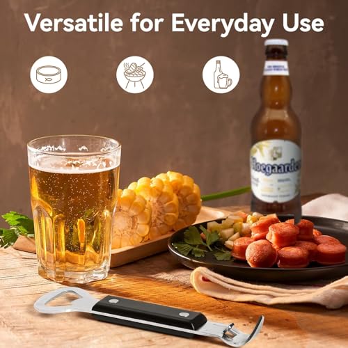 2-in-1 Can Punch Opener & Bottle Opener, 6.1" Compact