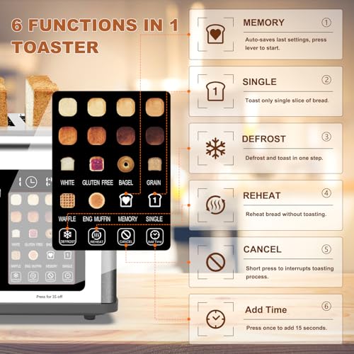 4 Slice Toaster Touch Screen (4 Count)