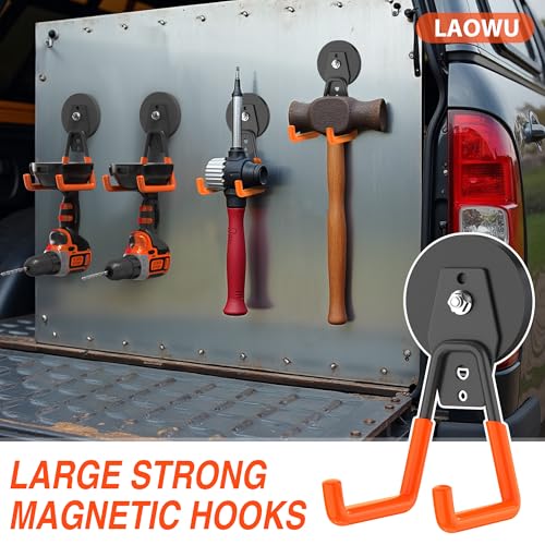 3Pcs Large Magnetic Hooks Heavy Duty for Garage (3 Count)