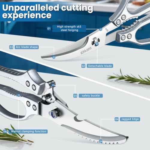 Silver Kitchen Scissors Set
