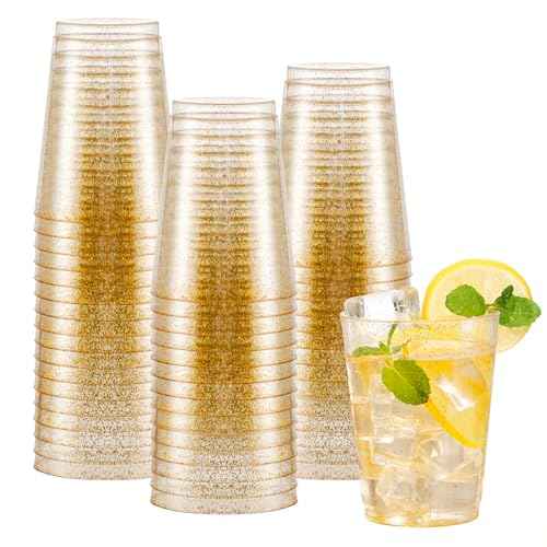60 Pcs Gold Plastic Cups (60 Count)