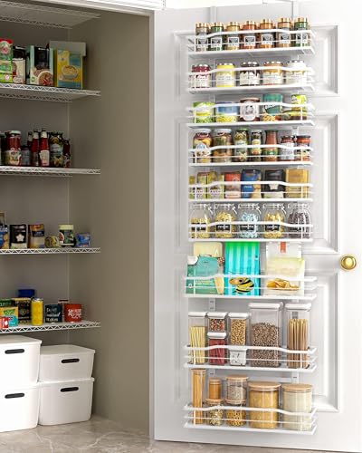 White 9 Tier Over The Door Pantry Organizer