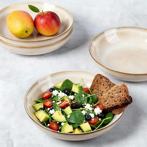 8.5’’ Ceramic Pasta Bowls Set of 4 (4 Count)