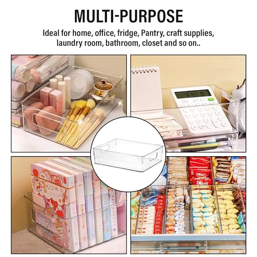 Clear Plastic Storage Bins (4 Count)