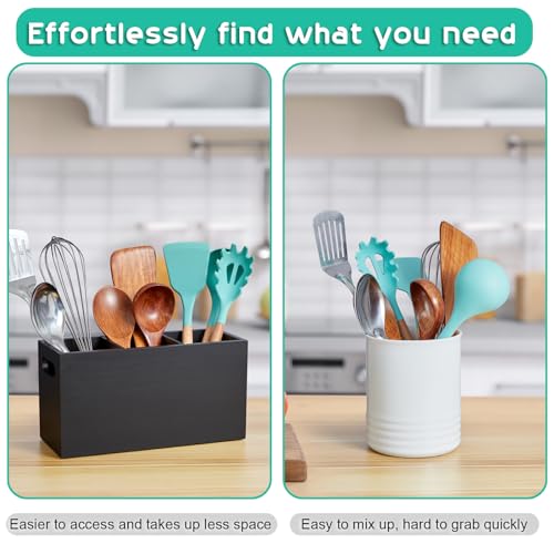 Black Kitchen Utensil Holder for Countertop