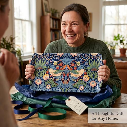 Morris & Co Strawberry Thief Blue Collection Sandwich Tray