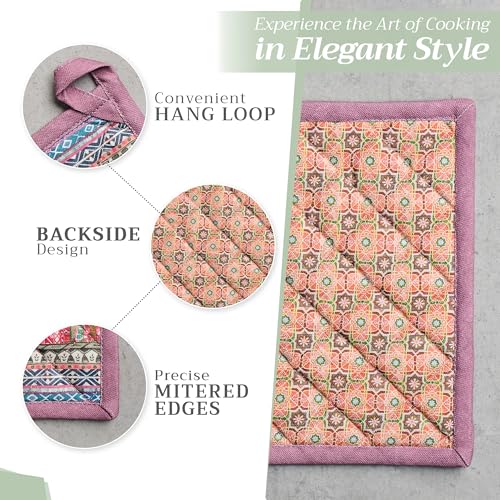 100% Cotton Oven Mitt & Pot Holder Set (2 Count)