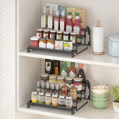 2 Pack Spice Rack Organizer for Cabinet (2 Count)