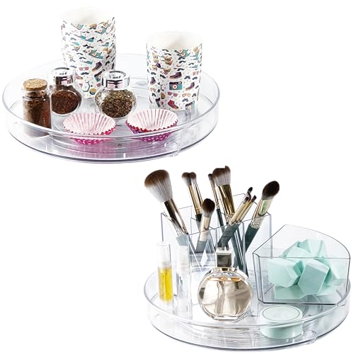 2 Pack Lazy Susan 9.25" Turntable Rotating Spin Organizer Storage