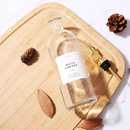 Oil and Vinegar Dispenser with Metal Pour Spout (4 Count)