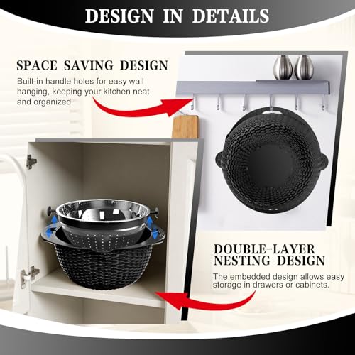 4 1 Colander with Bowl Set