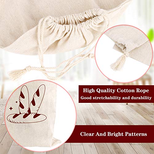 4 Packs Linen Bread Bags for Homemade Bread (4 Count)