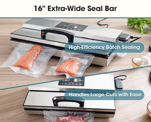Precision 16'' Commercial Vacuum Sealer Machine for Moist Foods 95kPa