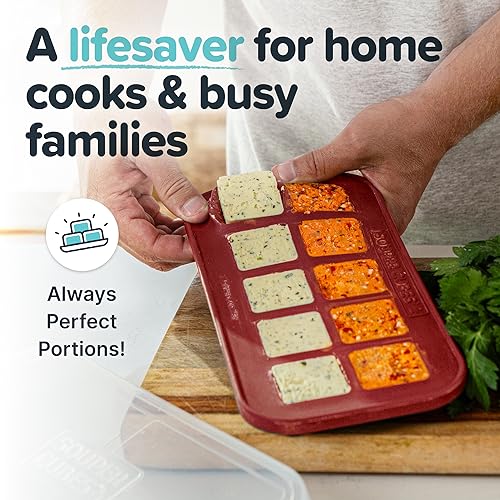 2 Tbsp Silicone Freezer Molds with Lids (2 Count)