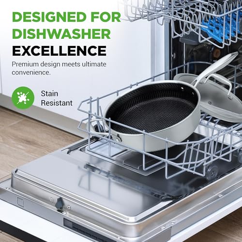 3.4QT Deep Frying Pan with Lid