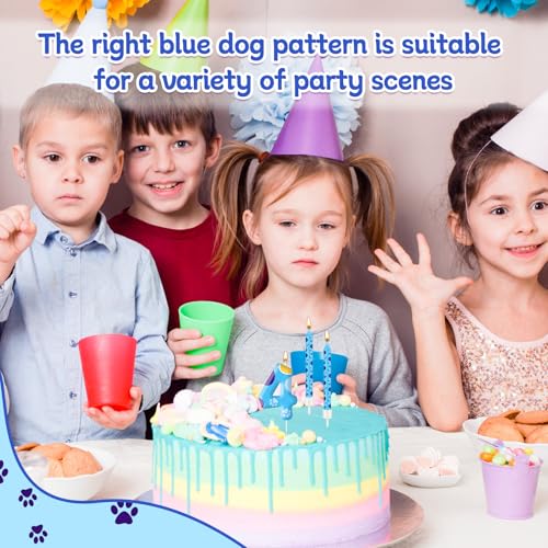 13PCS Blue Dog Paw Birthday Candles Set Cake Topper Numeral Birthday Candles for Boy Girl Dog Paw Decoration (13 Count)