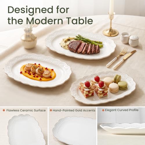 Ceramic Serving Platter Set (3 Count)