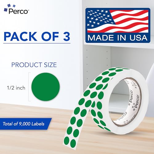 Green Perforated Round Circle Dot Sticker 1 (3 Count)