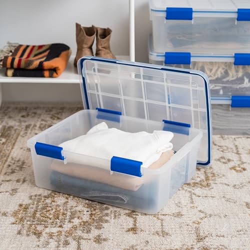 3 Pack 26.5 Qt Storage Bins with Gasket Lids (3 Count)