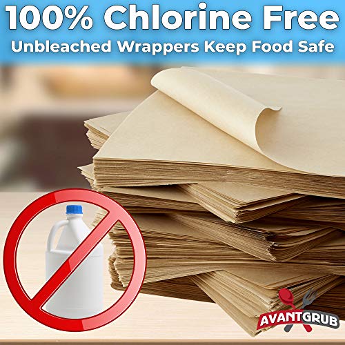 Eco Friendly Grease Proof 12" x 12" Deli Wrap 100 Pk. Best Kraft Food Wrapping Paper Sheets for Picnic (100 Count)