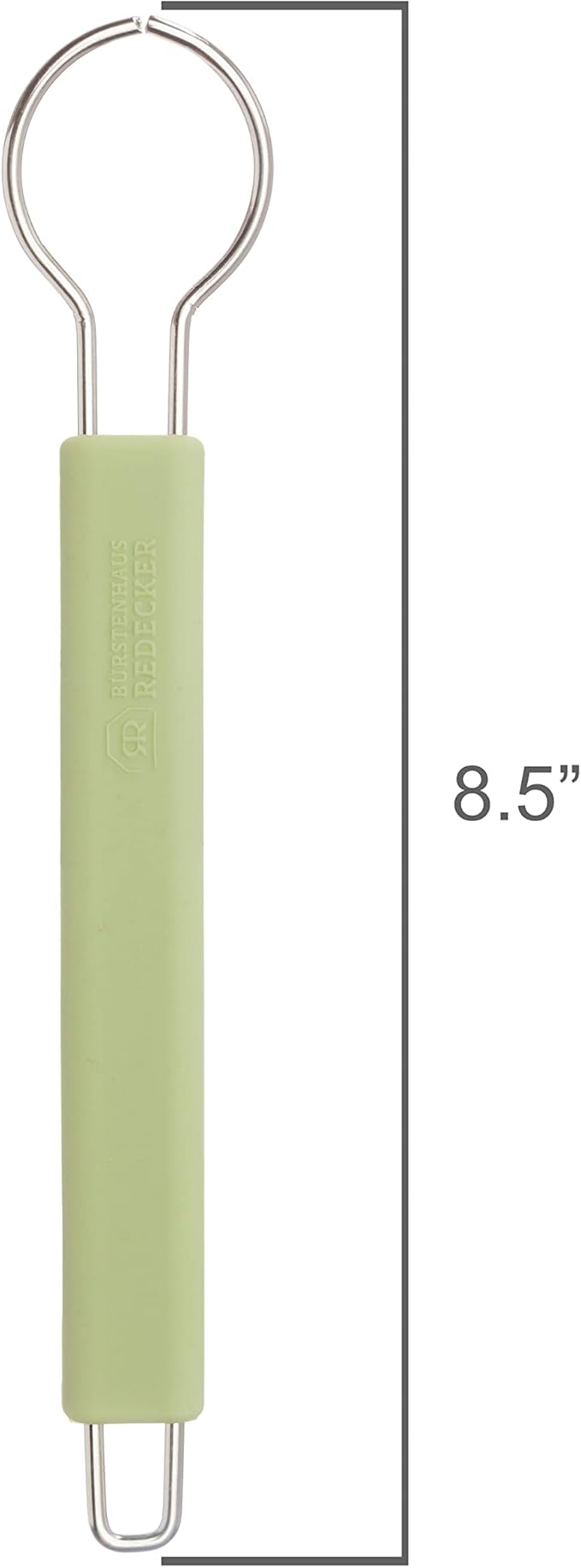 Redecker Silicone Dish Brush Bundle, Includes Interchangeable Natural Horsehair and Tampico Fiber Brush Heads, Sustainable Silicone and Stainless Steel Handle with Hanging Loop, Reed