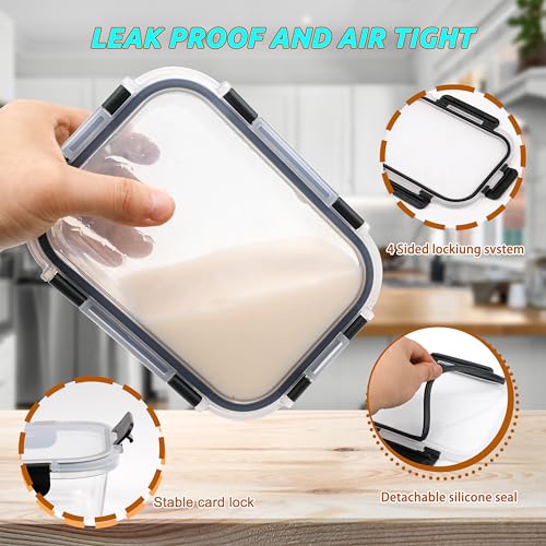 12 Packs Glass Food Storage Containers (10 Count)