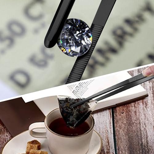 4 Packs 10 Inch Bar Tweezers Black Multi (4 Count)