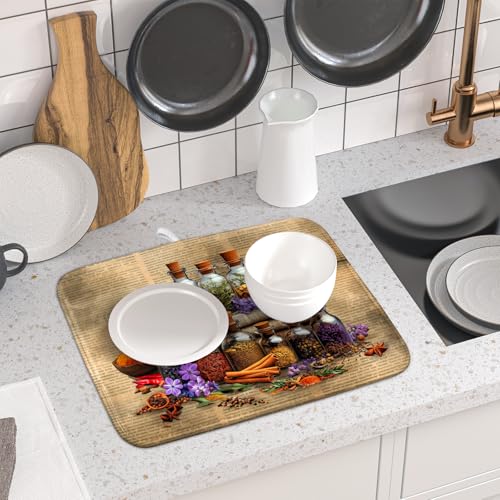 Vintage Kitchen Dish Drying Mat