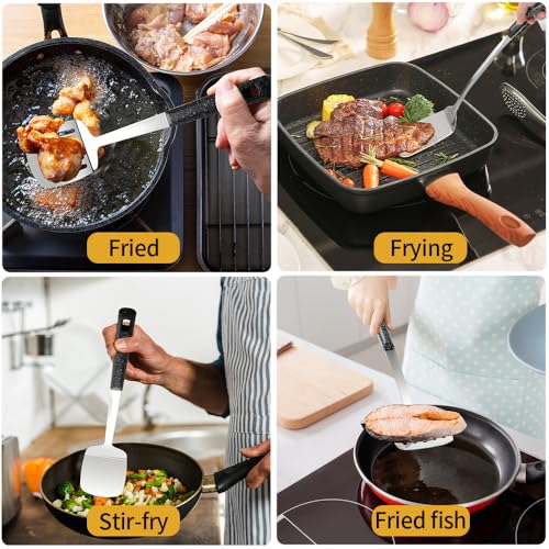 Stainless Steel Spatula with Heat Resistant Handle (2 Count)