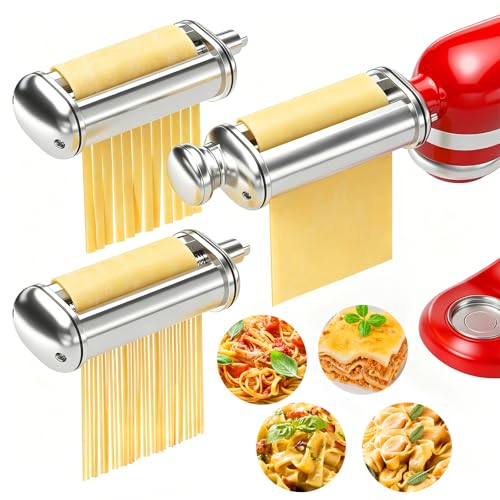 3PCS Pasta Maker Attachment for All Kitchenaid Stand Mixers