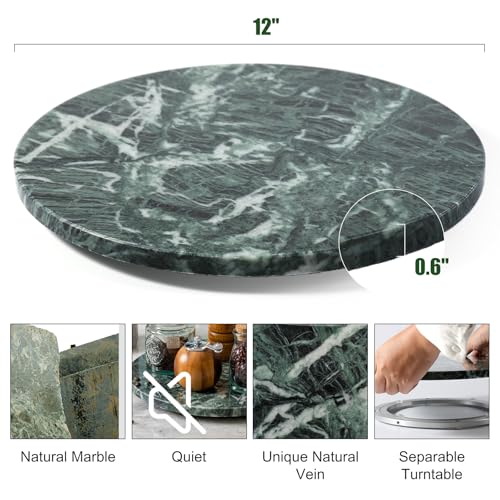 12" Marble Lazy Susan Turntable
