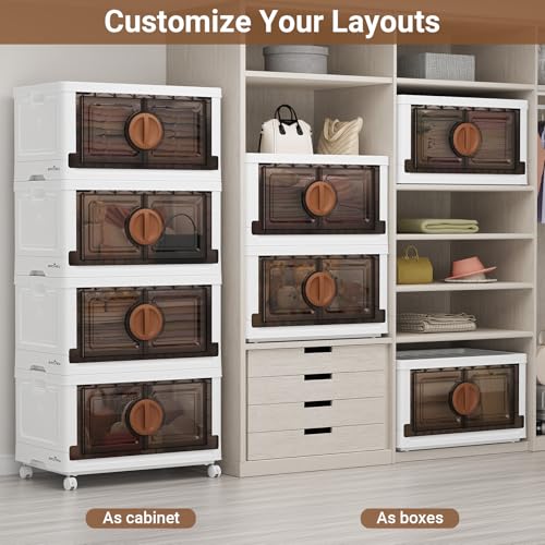 480Qt Lockable Stackable Storage Bins with Lids (4 Count)