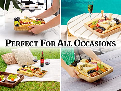 Premium Bamboo Cheese Board Set