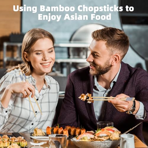 5 Pairs Bamboo Chopsticks Reusable Japanese Style Chopstick Gift Sets