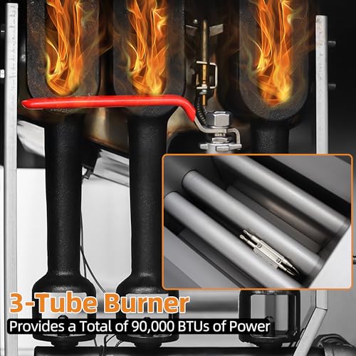 Commercial Gas Floor Fryer with 2 Baskets