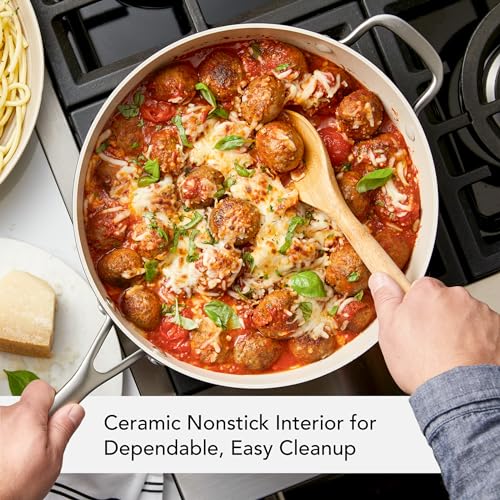 Hard Anodized Ceramic Nonstick Saute Pan with Lid