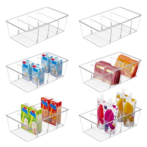 6 Pack Food Storage Organizer Bins (6 Count)