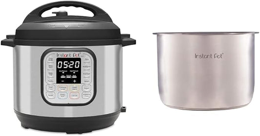 Instant Pot Duo 8 Qt Electric Pressure Cooker + Stainless Steel Inner Pot