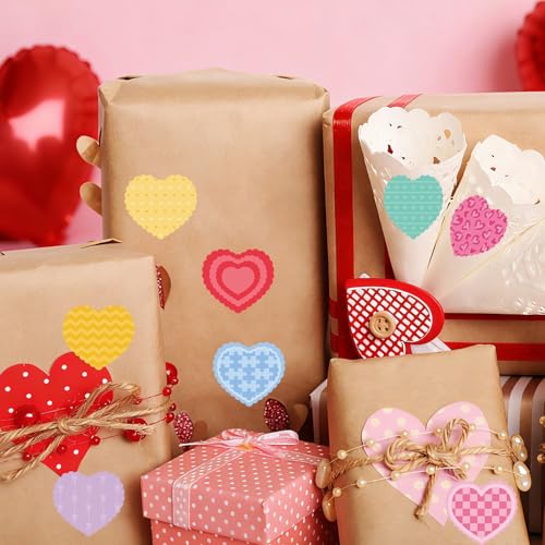 500 Heart Stickers Roll (500 Count)
