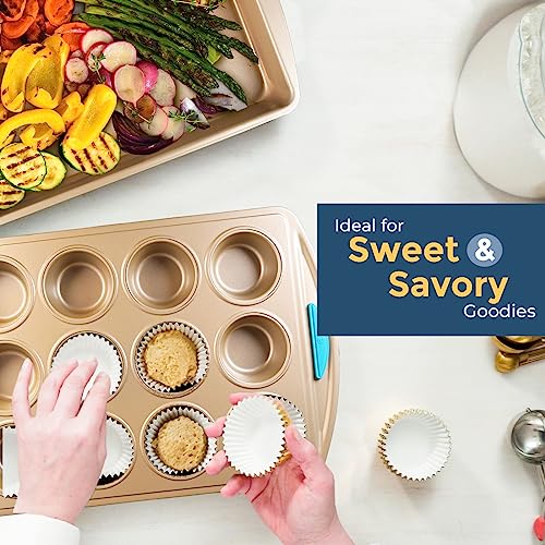 Baking Kit Nonstick Gold Steel Oven Set (10 Count)