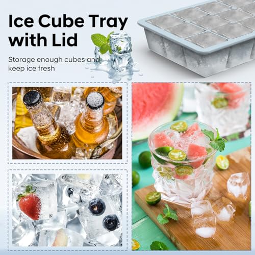 Silicone Ice Cube Tray 3 Pack (3 Count)