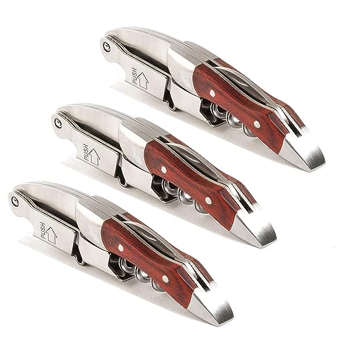 Professional Waiter Corkscrew Wine Key for Bartenders Set of 3 (3 Count)