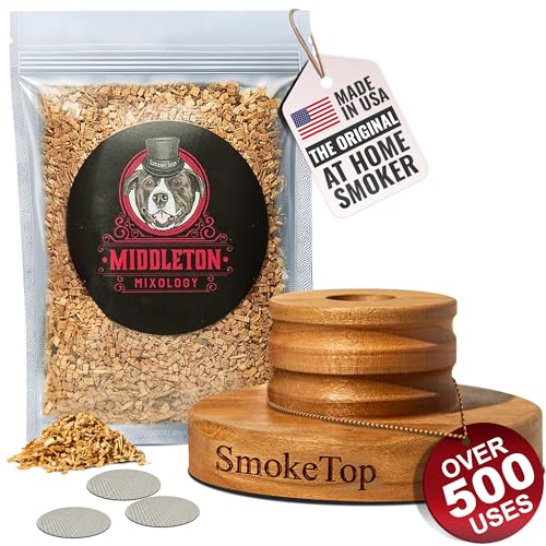 SmokeTop® Cocktail Smoker Kit for Food & Drinks with Sample of Wood Chips