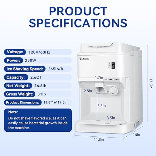 Ice Shaver Machine 250W